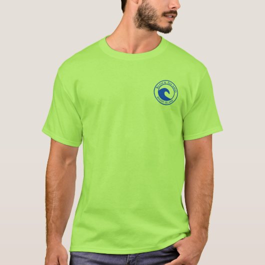 Block Island RI Blue Ocean Wave Circle Design T-Shirt (Vorderseite)