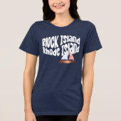 Block Island Segelboot Tri-Blend Shirt (Vorderseite)