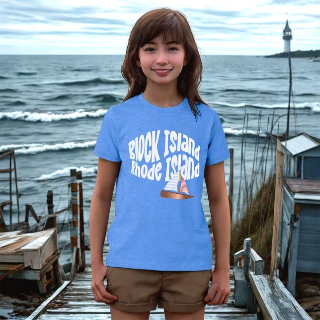Block Island Segelboot Tri-Blend Shirt (Von Creator hochgeladen)