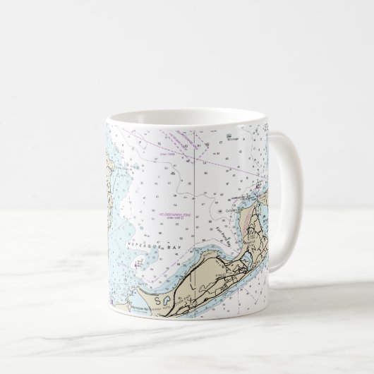 Block Island Sound and Approach Nautical Chart Kaffeetasse (VorderseiteRechts)