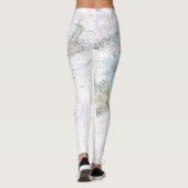 Block Island Sound and Approach Nautical Chart Leggings (Rückseite)