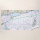 Block Island Sound and Approach Nautical Chart Strandtuch (Vorderseite)