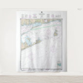 Block Island Sound and Approach Nautical Chart Wandteppich (Vorderseite)