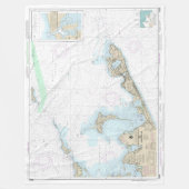 Block Island Sound and Gardiners Bay Chart Fleecedecke (Vorderseite)