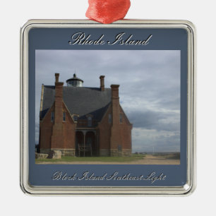 Block Island Southeast Light Schmuck Ornament Aus Metall