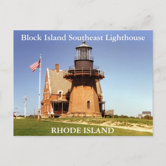 Block Island Southeast Lighthouse, RI Postcard Postkarte (Vorderseite)