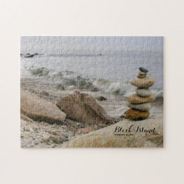 Block Island Stone Cairs, Mohegan Bluffs, Puzzle