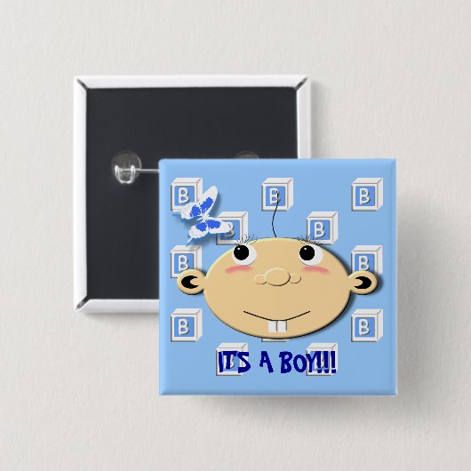 Block-Knopf Button (Vorne & Hinten)