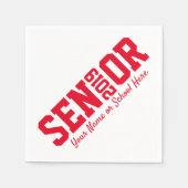 Block Letter Senior Abschluss Class of 2019 Serviette (Vorderseite)