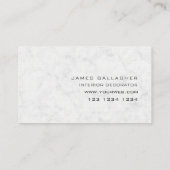 BLOCK Monogramm-Schwarz-offener Rahmen AUF weißem Visitenkarte (Rückseite)