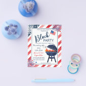 Block Party 4. Juli GRILLEN Party Nachbarn Flyer (Einzeln)