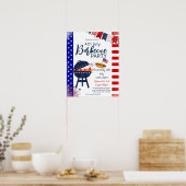 Block Party 4. Juli GRILLEN Party Nachbarn P Poster (Küche)