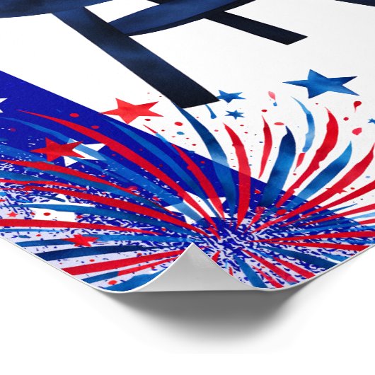 Block Party 4. Juli GRILLEN Party Nachbarn P Poster (Ecke)