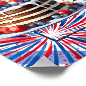 Block Party 4. Juli GRILLEN Party Nachbarn Poster (Ecke)