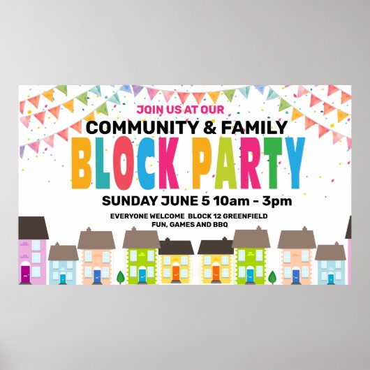 BLOCK-PARTY-Banner Poster (Vorne)