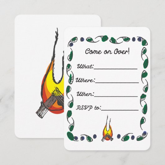 Block-Party Einladung (Vorne/Hinten)