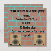 Block-Party Einladung (Vorne/Hinten)