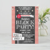 Block Party Einladung Summer Street Party HOA (Stehend Vorderseite)