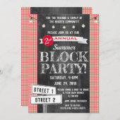 Block Party Einladung Summer Street Party HOA (Vorne/Hinten)