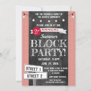 Block Party Einladung Summer Street Party HOA