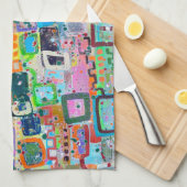 Block Party Küchentücher (Viertel Falte)