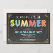 Block Party Sommereinladung der Schule Einladung (Vorderseite)