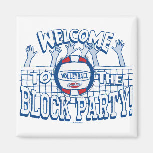 Block Party Volleyball von Mudge Studios Magnet
