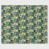 Block-Patchwork (Kosmischer Nebel) Geschenkpapier (Flach)