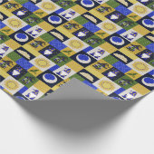 Block Patchwork (Mitternachtsherd) Geschenkpapier (Ecke)