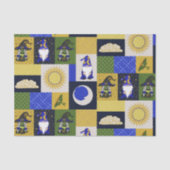 Block Patchwork (Mitternachtsherd) Seidenpapier (Vorderseite)