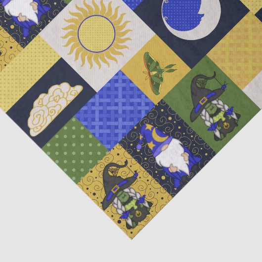 Block Patchwork (Mitternachtsherd) Seidenpapier (Ausschnitt)