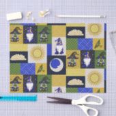 Block Patchwork (Mitternachtsherd) Seidenpapier (Handwerk)