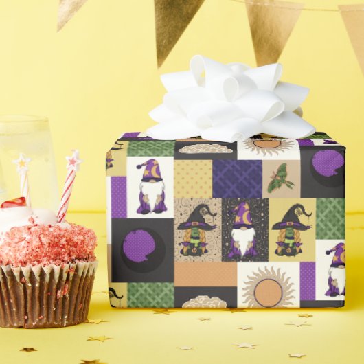 Block-Patchwork (Sonnenkorona) Geschenkpapier (Geburtstagsparty)