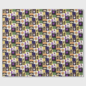 Block-Patchwork (Sonnenkorona) Geschenkpapier (Flach)