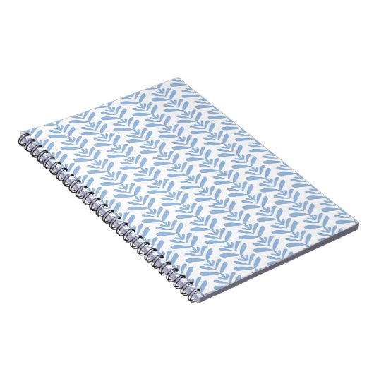 Block Print Blue Spiral Notebook Notizblock (Rechte Seite)