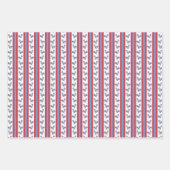 Block Print Botanical Stripes  Geschenkpapier Set (Vorderseite 2)