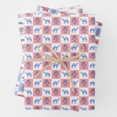 Block Print Botanicals und Tiere Geschenkpapier Set (Beispiel)