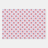 Block Print Botanicals und Tiere Geschenkpapier Set (Vorderseite)