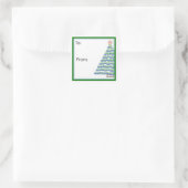 Block Print Flower Christmas Tree Sticker (Tasche)