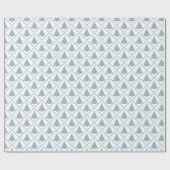 Block Print Flower Christmas Wrapping Paper Geschenkpapier (Flach)