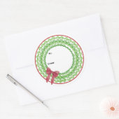 Block Print Flower Wreath Sticker (Umschlag)