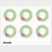 Block Print Flower Wreath Sticker (Blatt)