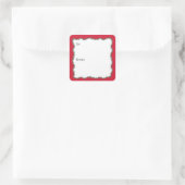 Block Print Garland Quadratischer Aufkleber (Tasche)