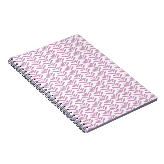 Block Print Light Pink Spiral Notebook Notizblock (Rechte Seite)