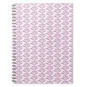 Block Print Light Pink Spiral Notebook Notizblock (Vorderseite)
