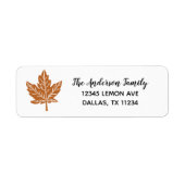 Block Print Maple Leaf return address (Vorne)