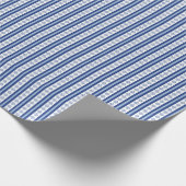 Block Print Palmetto Stripes Wrapping Paper Geschenkpapier (Ecke)