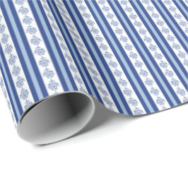 Block Print Palmetto Stripes Wrapping Paper Geschenkpapier