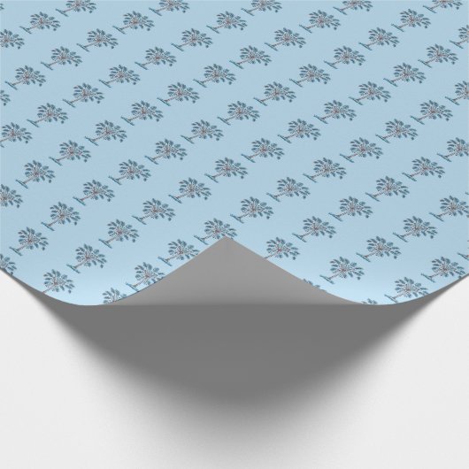 Block Print Palmetto Tree  Geschenkpapier (Ecke)