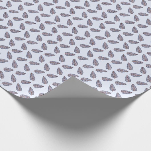 Block Print Topiary Tree Geschenkpapier (Ecke)